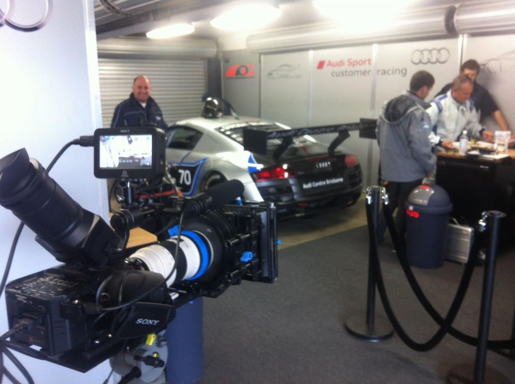 Camera setup for Audi shoot
