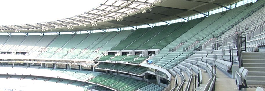 Interior sports stadium