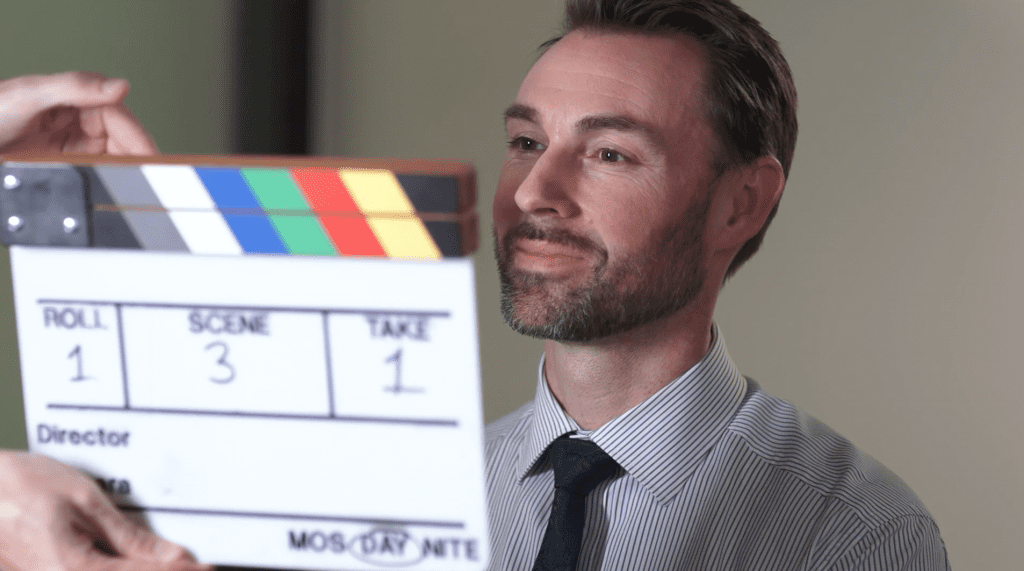 Clapper board interview