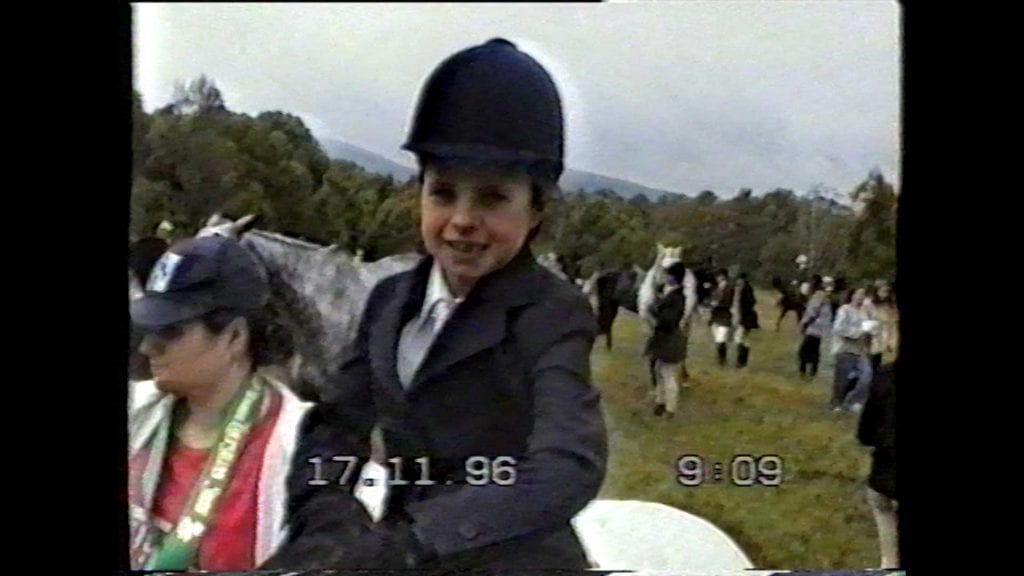 retro photo of horse riding