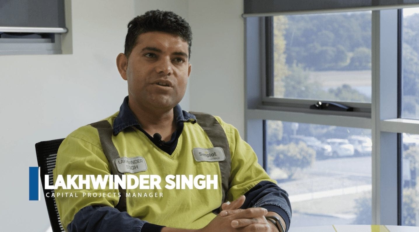 Dream Engine workplace interview with a Simplot project manager beside a window
