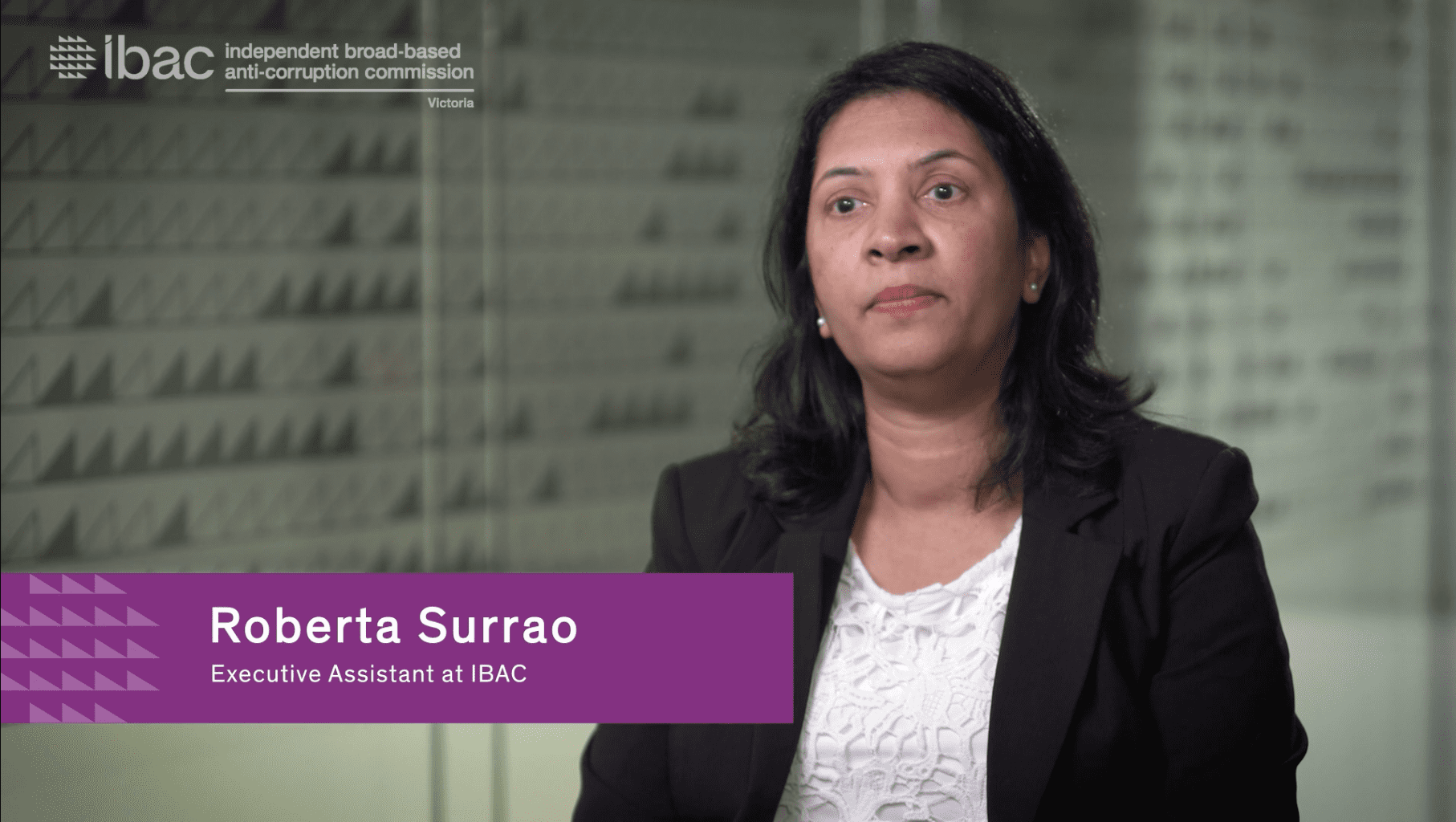 Corporate staff interview filmed by Dream Engine for IBAC