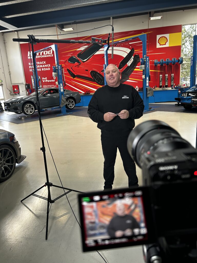 man being interviewed