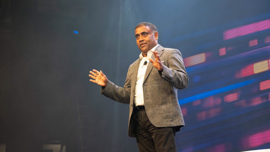 presenter on stage