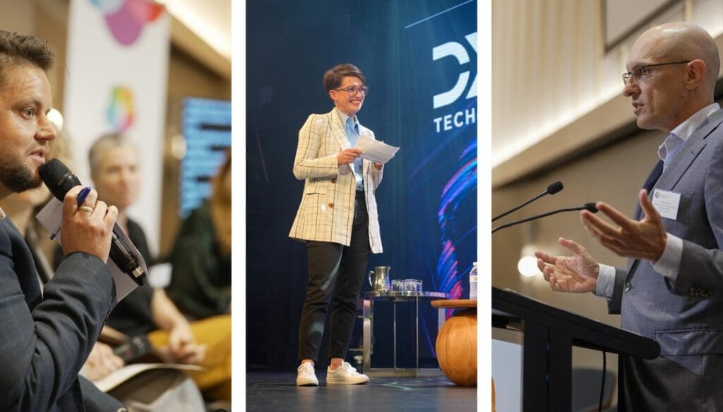 Speakers presenting at a corporate event in Melbourne