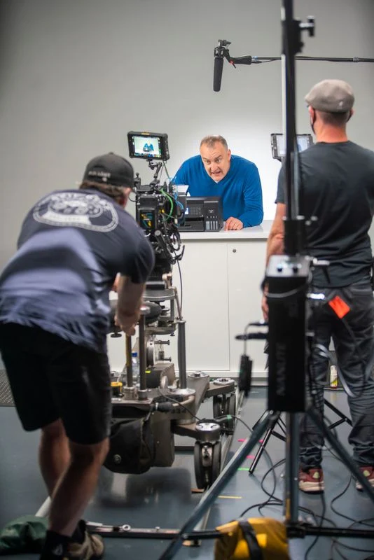 Camera on a track and dolly during Dream Engine’s Epson EcoTank television commercial shoot