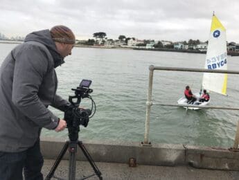 Dream Engine filming Brighton Grammar students sailing for the Beyond Tomorrow fundraising video