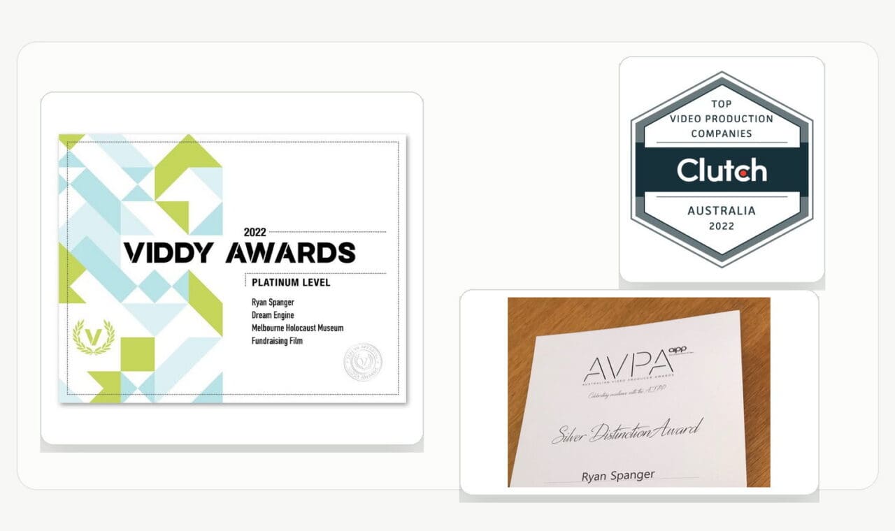 Dream Engine’s Viddy, Clutch Australia and AIPP AVPA award recognitions