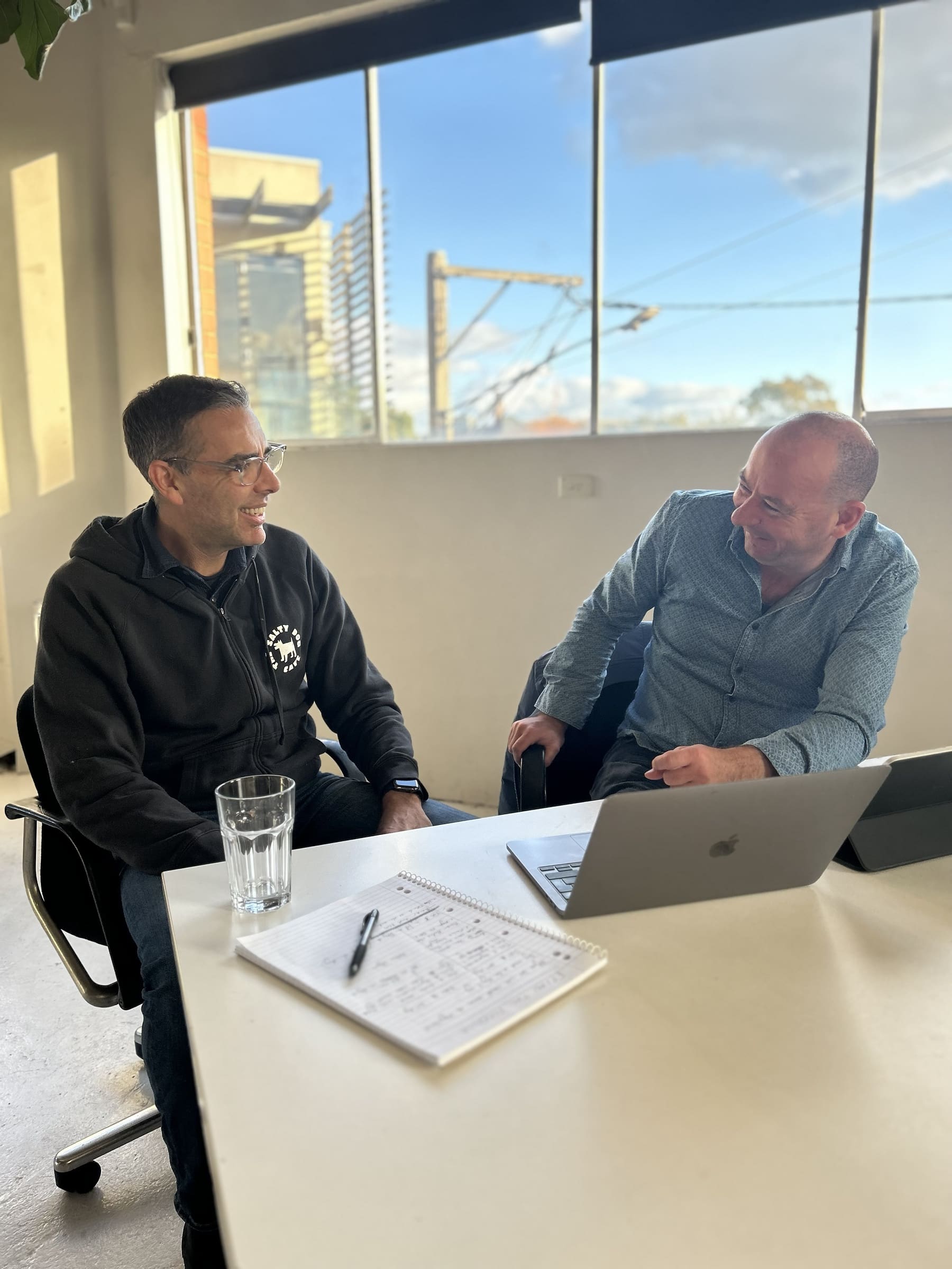 Dream Engine producer discussing a video project during pre-production planning