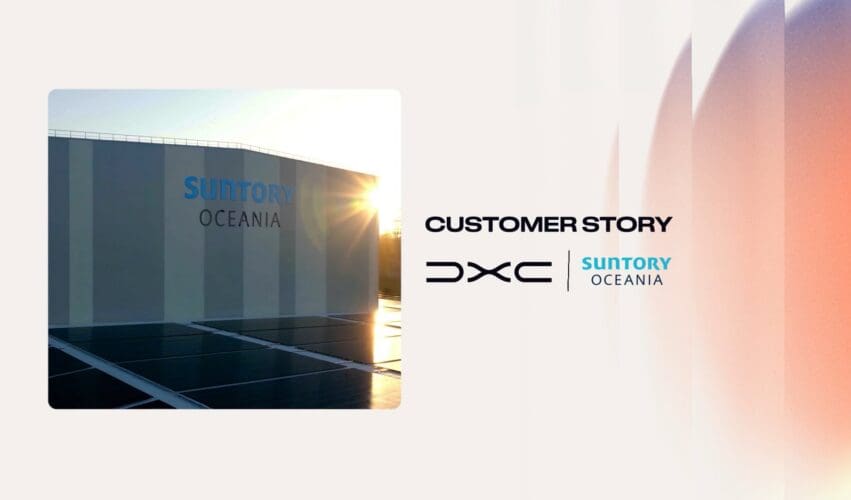 DXC and Suntory Oceania customer story video title frame