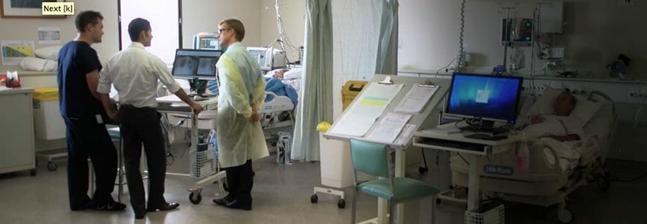 wide shot of patients ward